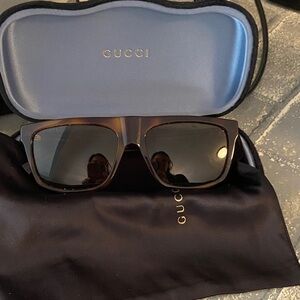 Gucci Brown Square Sunglasses